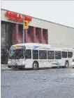  ?? JULIE JOCSAK THE ST. CATHARINES STANDARD ?? A Niagara Region Transit bus makes its way along Carlisle Street in downtown St. Catharines in this file photo.