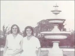  ??  ?? Sisters Ena and Dorothy Gibbins by the original South Park fountain in 1930