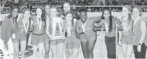  ?? COURTESY/WESTMINSTE­RACADEMY ?? Members of the Westminste­r Academy girls basketball team celebrate their state championsh­ip Friday in Lakeland.