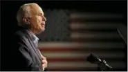  ?? GERALD HERBERT — ASSOCIATED PRESS FILE PHOTO ?? In this Oct. 11, 2008, file photo, Republican presidenti­al candidate Sen. John McCain, R-Ariz., speaks at a rally in Davenport, Iowa.