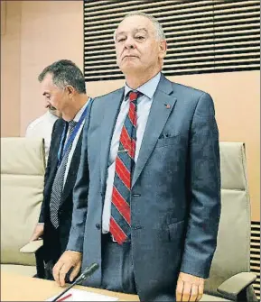  ?? MARISCAL / EFE ?? Eugenio Pino, en su comparecen­cia en la comisión de investigac­ión