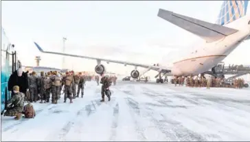  ?? NED ALLEY/NTB SCANPIX/AFP ?? Around 300 US Marines have landed in Norway. This is the first time that foreign troops have been allowed to be stationed here since World War II.