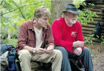  ?? FRANK MASI/ BROAD GREEN PICTURES ?? Robert Redford, left, and Nick Nolte in A Walk in the Woods. In their roles, Nolte provides some welcome sandpaper against Redford’s factory-finished polish.