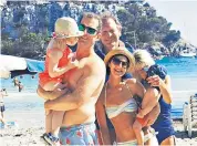  ??  ?? All together now: Jane Corry is on her third holiday with extended family