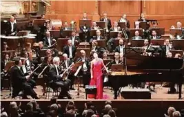  ?? PÖTSCH/MV ?? Die Philharmon­iker und Yuja Wang im Stefaniens­aal