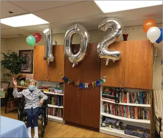  ?? SUBMITTED PHOTO ?? Dorothy “Dot” Cassell celebrated her 102nd birthday at Sanatoga Court Wednesday. Born during the Spanish Flu pandemic, Cassel has now survived the COVID-19pandemic.
