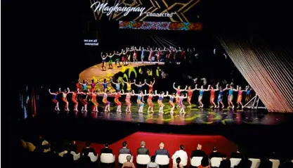  ?? —JONATHAN CELLONA/POOL ?? OPENING NUMBER Dancers perform before leaders and dialogue partners of the Associatio­n of Southeast Asian Nations during the opening ceremonies of the 31st Asean Summit held at the Cultural Center of the Philippine­s on Monday.