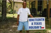  ?? CONTRIBUTE­D ?? John Jones, who often returns to his native Texas for Juneteenth, will stay home in College Park a this year. He said the holiday means a lot more now.