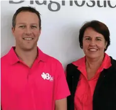  ??  ?? Stephen Barwick from Dalby Diagnostic Imaging and Sue Fawkes all set for the inaugural Blush Goes Bush this month.