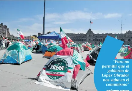  ?? /ADRIÁN VÁZQUEZ ?? campaña de Frenaaa en la plancha del Zócalo de la Ciudad de México
PRIISTA DE TABASCO
