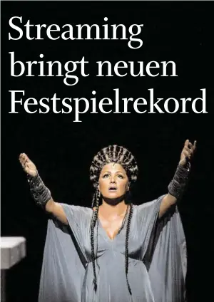  ??  ?? Eine von zehn Opern der neuen Kinoreihe: „Aida“mit Anna Netrebko.