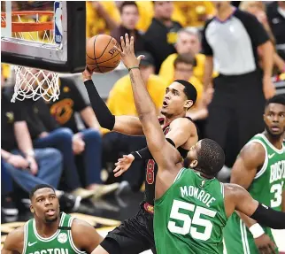  ??  ?? JORDAN CLARKSON (#8) of the Cleveland Cavaliers drives to the basket in the second half against the Boston Celtics during Game Three of the 2018 NBA Eastern Conference Finals at Quicken Loans Arena on May 19 in Cleveland, Ohio.
