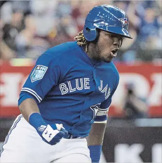  ?? CANADIAN PRESS FILE PHOTO ?? Top Toronto Blue Jays prospect Vladimir Guerrero Jr. was set to make his triple-A debut with the Buffalo Bisons on Tuesday. The 19-year-old third baseman hit .402 in 61 games in the double-A Eastern League.