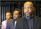  ?? COURTESY OF ANISKA TONGE ?? Eugene H. Russell IV (from left), Enoch King and Neal Ghant will star in “That Serious He-man Ball” at True Colors Theatre as part of its 20th season.