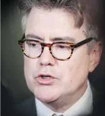  ?? JOHN WOODS/THE CANADIAN PRESS ?? Manitoba Liberal Leader Dougald Lamont says the province’s conflict-ofinterest commission­er should be given new power to investigat­e ethical matters and suspend MLAs.