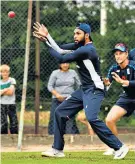  ??  ?? Back in the fold: Adil Rashid seems unaffected by his controvers­ial call-up