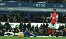  ?? Photograph: Stuart MacFarlane/Arsenal FC/Getty Images ?? Arsenal's Pierre-Emerick Aubameyang may start against Southampto­n despite his goalless run.