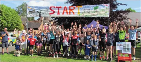  ??  ?? The Churches Together in Sapcote and Sharnford Charity Fun Run takes place on Saturday June 2. Pictured here are runners on the start line at a previous run