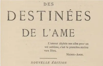  ?? ?? A copy of Des Destinées de l'Ame that was found to have human skin in the binding at Harvard University. Photograph: Harvard University