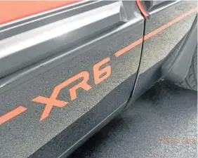  ??  ?? SPEED WHOOSH: The XR6 decal