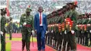  ??  ?? Incumbent Edgar Lungu — here at his first swearing-in ceremony as president in 2015 — plans to stay on