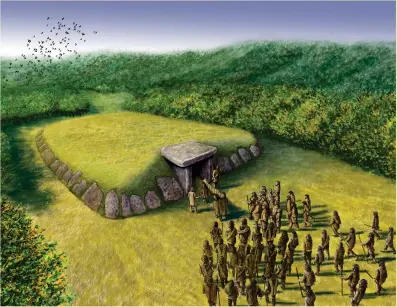  ??  ?? Left and below: An Early Neolithic stonechamb­ered long barrow at Coldrum, near Trottiscli­ffe, Kent was excavated in 1910 and the 1920s, finding remains of at least 17 adults and children. Radiocarbo­n dating confirmed the presence of two successive burial platforms, from around 3900–3850bc and 3650–3150bc respective­ly. adna was obtained from skull fragments that could belong to either burial phase.