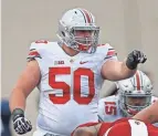  ?? ERIC ALBRECHT ?? Jacoby Boren was an integral part of the offensive line that helped Ohio State win a national title in the 2014 season.