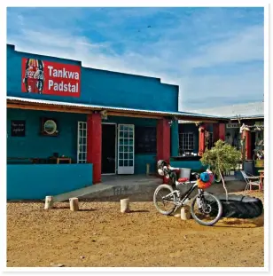  ??  ?? PIT STOP. The Tankwa Farm Stall is legendary in these parts. You’ll find good food, interestin­g company and a cold drink to clear the dust from your throat. Just don’t arrive on a Wednesday.