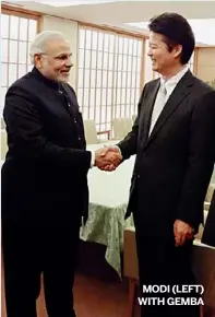  ??  ?? MODI ( LEFT) WITH GEMBA