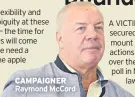  ??  ?? CAMPAIGNER Raymond Mccord