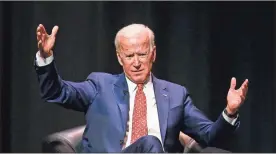  ?? / AP-Rick Bowmer ?? As former Vice President Joe Biden considers running for president, he is talking with friends and longtime supporters about whether, at 76, he’s too old to seek the White House, according to several sources who have spoken with the former Democratic vice president.