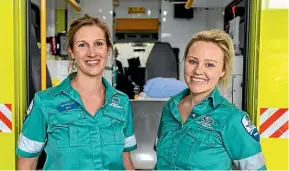  ?? BRUCE MACKAY/STUFF ?? Wellington Free Ambulance is one of the charities on The Good Registry. Pictured are Kate Worthingto­n, left, head of ambulance, and paramedic officer Natasha Laurenson.