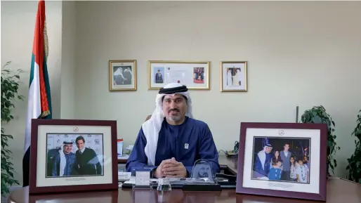  ?? Khaleej Times. — Photo courtesy Dubai Duty Free ?? Salah Tahlak, Tournament Director of Dubai Duty Free Tennis Championsh­ips, during an interview with