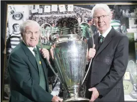  ?? ?? Bertie Auld and Jim Craig with the European Cup at Parkhead