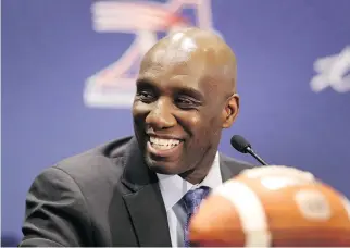  ?? MARIE-FRANCE COALLIER ?? First-year Alouettes general manager Kavis Reed will have to prove a quick study in 2017 if he hopes to make the team competitiv­e again in a hurry.