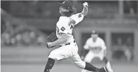  ?? GARY A. VASQUEZ/USA TODAY SPORTS ?? Los Angeles Dodgers pitcher Tyler Glasnow throws against the San Francisco Giants on April 3 at Dodger Stadium.
Wins
ERA
Strikeouts