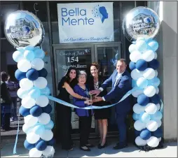  ?? ERNEST A. BROWN PHOTO/THE CALL ?? Beth Mancini, owner of Bella Mente Counseling, left, joins her mother Valerie Mancini, Woonsocket Mayor Lisa Baldelli-Hunt and Steve Lima, Director of Planning and Developmen­t, from left, in a ribbon-cutting during grand opening ceremonies for Bella Mente Counseling, 154 Main St., Woonsocket.