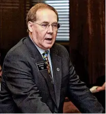  ?? WILL KINCAID/AP ?? State Rep. Jim Kasper, R-N.D., has sponsored bills that have provided millions in extra funding to state’s five tribal colleges, analysis says.