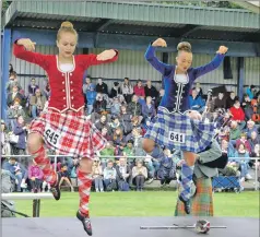  ?? Pic: Kayley Cornelius/ 16_T35_Argyllshir­e Gathering_08 ?? Highland dancers concentrat­e as they perform their routines.