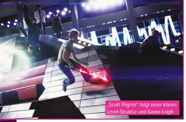  ??  ?? „Scott Pilgrim“folgt einer klaren Level-struktur und Game-logik