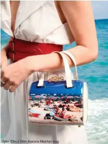  ?? ?? Tyler Ellis x Slim Aarons Marilyn bag.