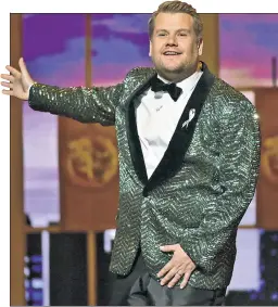  ??  ?? James Corden, 2016’s host, may be back as emcee for the Tony Awards’ televised ceremony on CBS in mid-June.