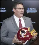  ?? AP file photo ?? Washington coach Ron Rivera, who said in a recent radio interview now is not the time to discuss the team’s name, called it “an issue of personal importance.”