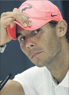  ??  ?? Nadal también dijo ayer que ve posible superar los 19 Grand Slams de Federer FOTO: EFE