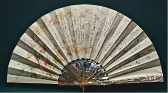  ?? ?? Historic: The autograph fan given to Queen Victoria on her Golden Jubilee