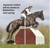  ??  ?? Jesmond Justice will be aimed at Badminton next spring