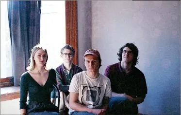  ??  ?? Sam Tudor (third from left) had his band—including violinist Tegan Wahlgren, bassist Jasper Wrinch, and drummer Harry Tudor—help shape his latest LP’S songs.