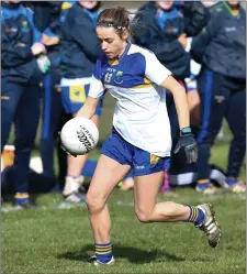  ??  ?? Wicklow’s Clodagh Fox in action against Down.