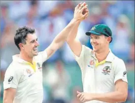  ?? GETTY IMAGES ?? Pat Cummins and Josh Hazlewood haven’t relied just on pace but also subtle movement.