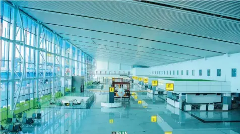  ?? ?? Interior of the new terminal at Murtala Muhammed Internatio­nal Airport, Lagos.